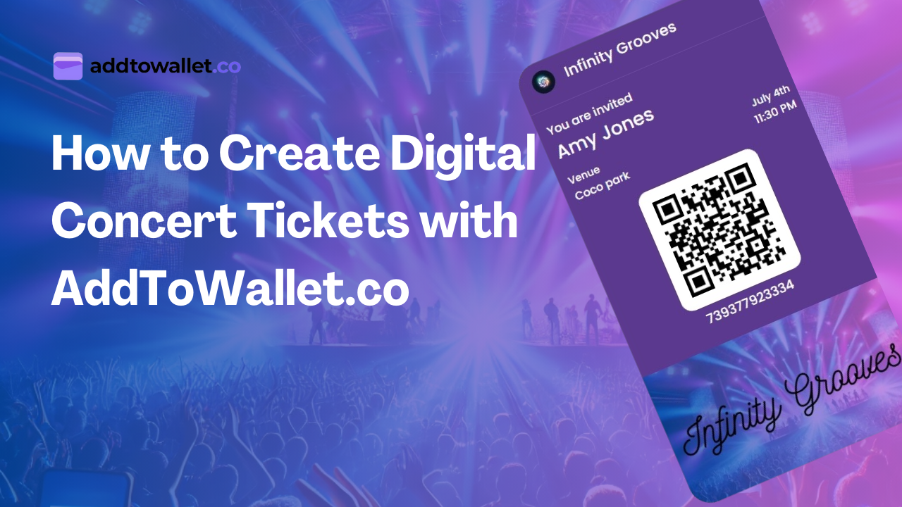 how to create digital concert ticket using addtowallet.co
