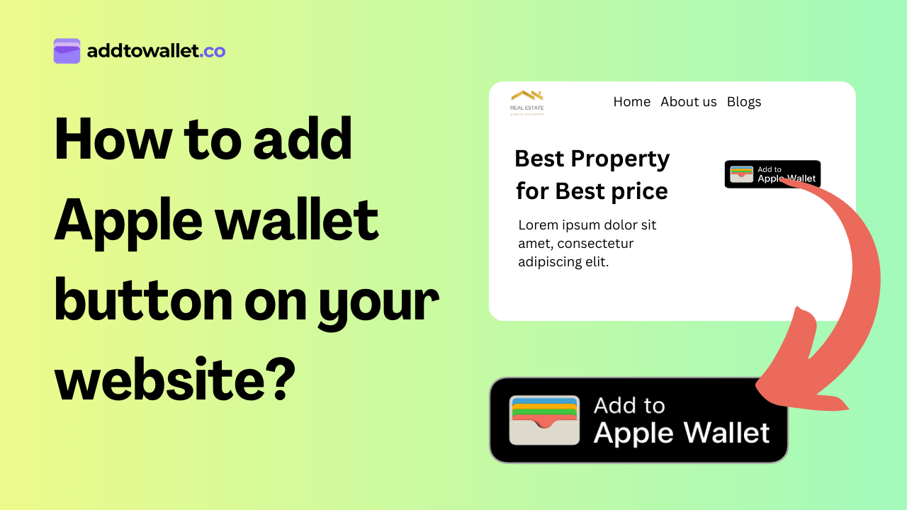 how to add apple wallet button on your website